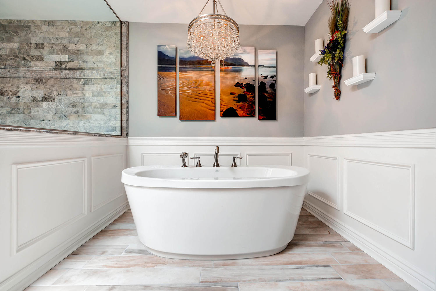 Freestanding Tub — Classic Wainscoting — SF Industries Scottsdale AZ