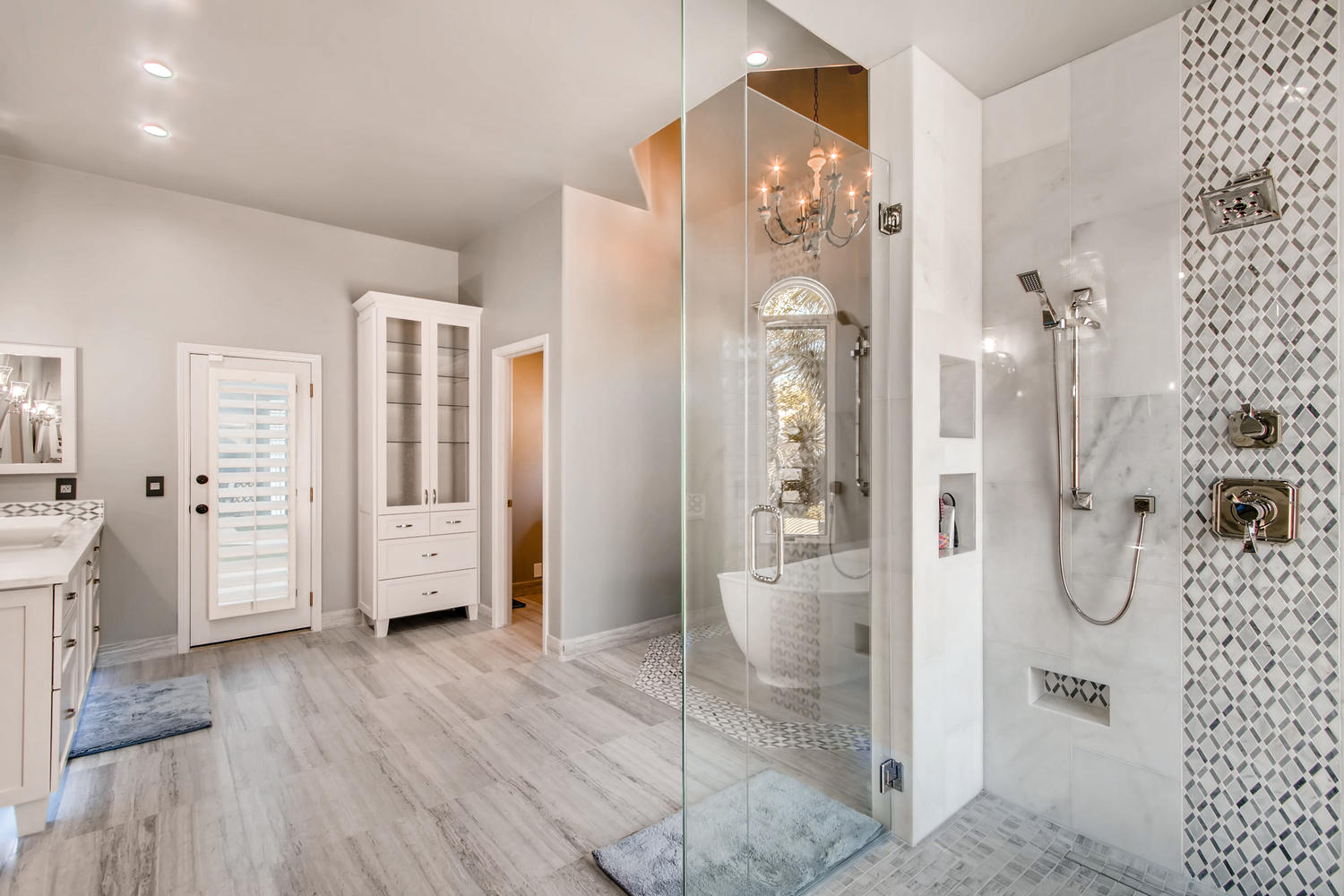 Master Bath Suite — Frameless Glass Shower — SF Industries Scottsdale AZ
